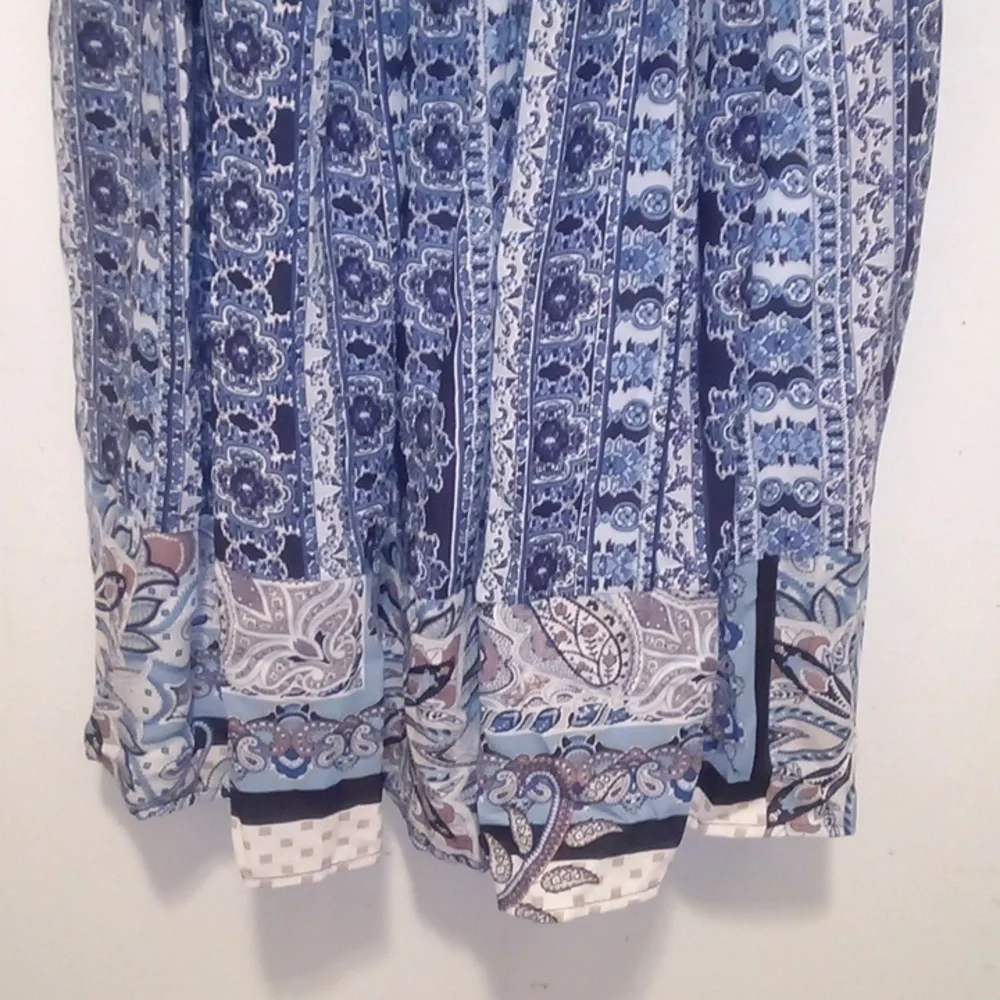 NWT - Altar'd State Sleeveless Summer Blue Floral Dress - Size L - Picture 4 of 10